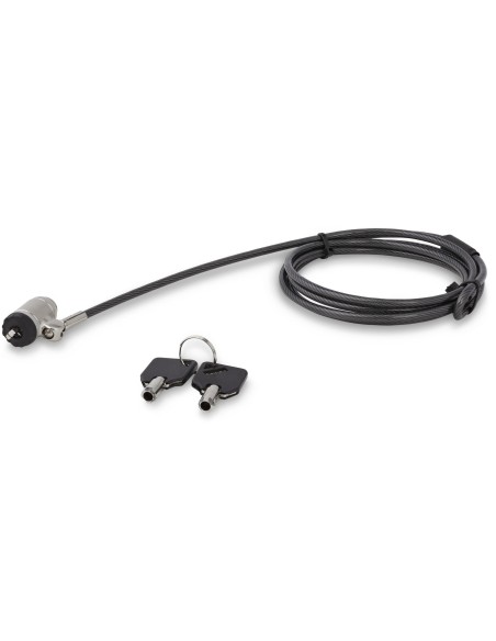 StarTech.com Candado con Cable para Portátil - con Traba de Ranura (Tipo K) - con Llave - Negro Plata