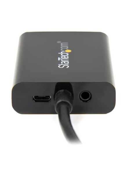 StarTech.com Cable Adaptador Externo Conversor de VÍ­deo y Audio Micro HDMI a VGA - 1920x1200 Negro
