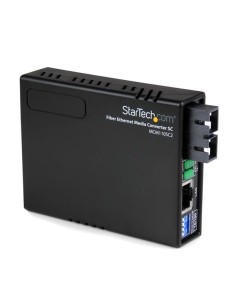 StarTech.com Conversor de Medios Ethernet RJ45 a Fibra Í?ptica Multimodo SC - 2Km - Negro