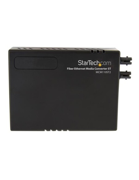 StarTech.com Conversor de Medios Ethernet 10 100 RJ45 a Fibra Í?ptica Multimodo ST - 2Km - Negro