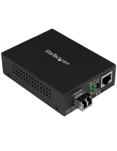 StarTech.com Conversor Compacto de Medios Ethernet Gigabit a Fibra Multimodo LC - 550m - Negro