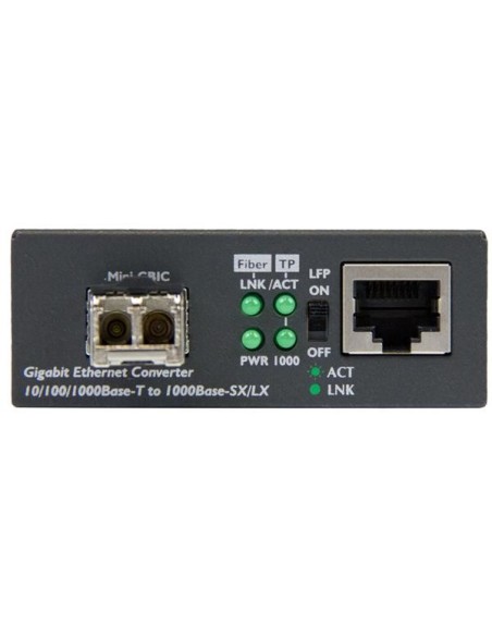 StarTech.com Conversor Compacto de Medios Ethernet Gigabit a Fibra Multimodo LC - 550m - Negro