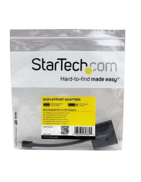StarTech.com Adaptador de VÍ­deo Mini DisplayPort a DVI - Cable Conversor Convertidor DP - 1920x1200 - Pasivo