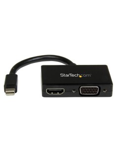 StarTech.com Adaptador Mini DP de Audio VÍ­deo para Viajes - Conversor Mini DisplayPort a HDMI o VGA - 1920x1200 1080p - Negro