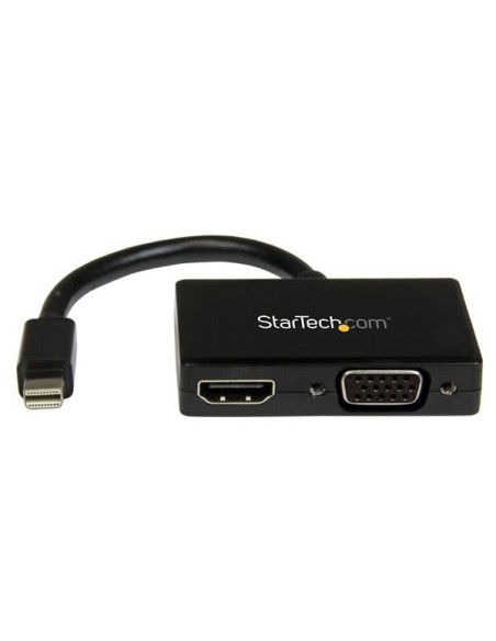 StarTech.com Adaptador Mini DP de Audio VÍ­deo para Viajes - Conversor Mini DisplayPort a HDMI o VGA - 1920x1200 1080p - Negro