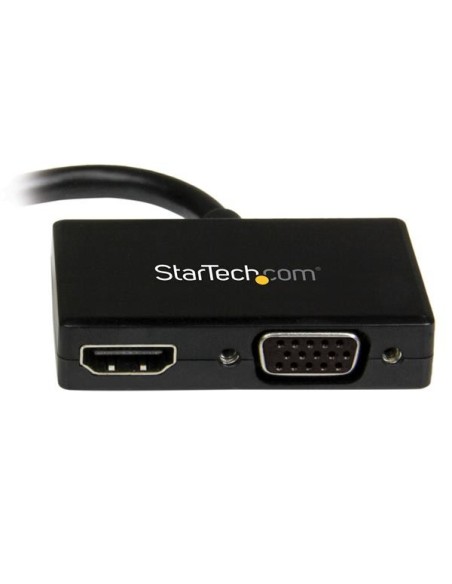 StarTech.com Adaptador Mini DP de Audio VÍ­deo para Viajes - Conversor Mini DisplayPort a HDMI o VGA - 1920x1200 1080p - Negro
