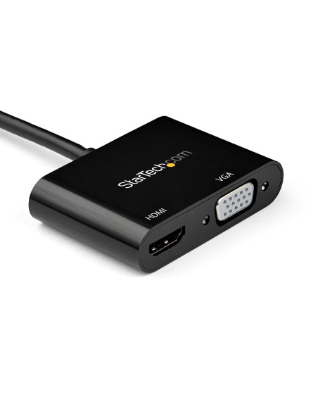 StarTech.com Adaptador Mini DisplayPort a HDMI o VGA - 4K 60Hz Negro