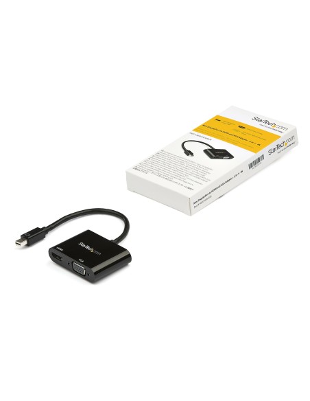 StarTech.com Adaptador Mini DisplayPort a HDMI o VGA - 4K 60Hz Negro