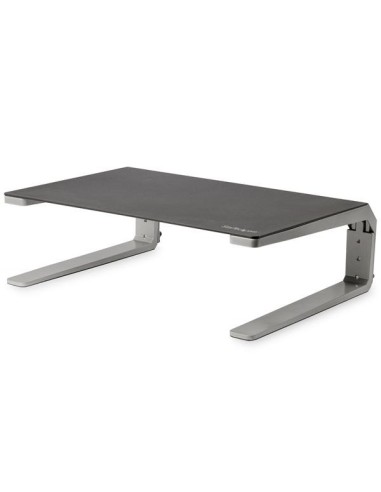 StarTech.com Base para Monitor - Riser de Acero y Aluminio - Soporte de Altura Ajustable - Negro Plata