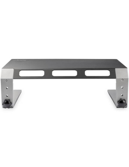 StarTech.com Base para Monitor - Riser de Acero y Aluminio - Soporte de Altura Ajustable - Negro Plata