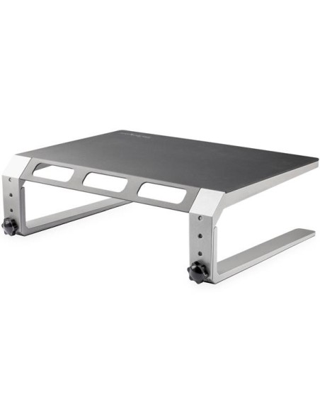 StarTech.com Base para Monitor - Riser de Acero y Aluminio - Soporte de Altura Ajustable - Negro Plata