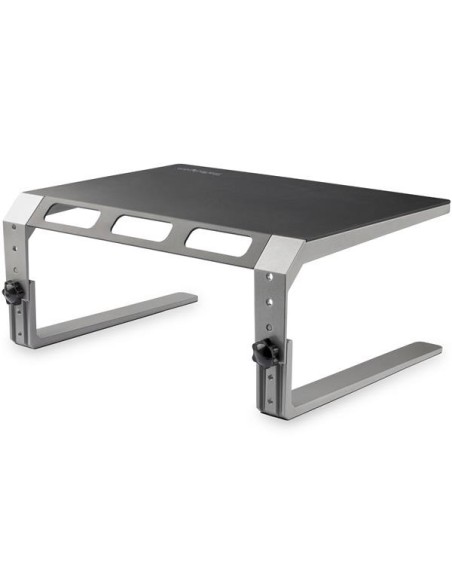 StarTech.com Base para Monitor - Riser de Acero y Aluminio - Soporte de Altura Ajustable - Negro Plata