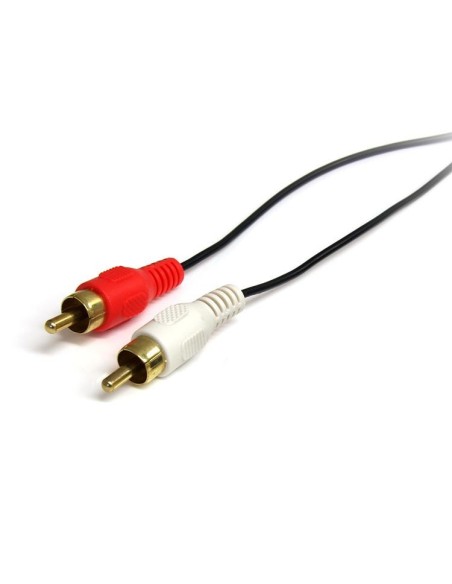 StarTech.com Cable Adaptador de Mini-Jack a RCA 91cm - Jack 3,5mm Macho - 2xRCA Macho - 0.92m Negro