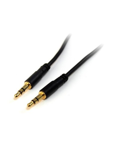 StarTech.com Cable Delgado de Audio Estéreo Conector Mini Jack 3,5mm - Plug TRRS - Macho a Macho - 91cm Negro
