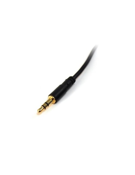 StarTech.com Cable Delgado de Audio Estéreo Conector Mini Jack 3,5mm - Plug TRRS - Macho a Macho - 91cm Negro