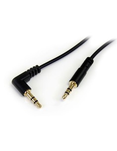 StarTech.com Cable de Audio Estéreo de Jack 3,5mm Acodado en Íngulo a la Derecha - Macho a Macho - 1.8m Negro