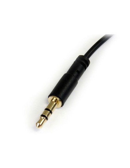StarTech.com Cable de Audio Estéreo de Jack 3,5mm Acodado en Íngulo a la Derecha - Macho a Macho - 1.8m Negro