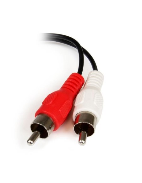StarTech.com Cable Adaptador de Audio Estéreo Mini Jack de 3,5mm Hembra a 2x RCA Macho - 15cm Negro