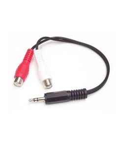 StarTech.com Cable Convertidor Adaptador Audio Mini Jack 3,5 mm a RCA Estéreo - Conversor - 0.15m Negro