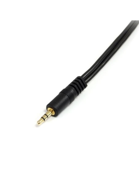 StarTech.com Cable Audio Splitter Divisor de Auriculares Mini-Jack 3,5mm Estéreo Macho a 2x Hembra - 0.15m Negro