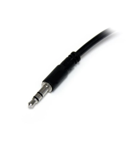 StarTech.com Adaptador Divisor de Auriculares Mini-Jack 3,5mm 3 pines Macho a 2x Mini-Jack 3 pines Hembra - Negro