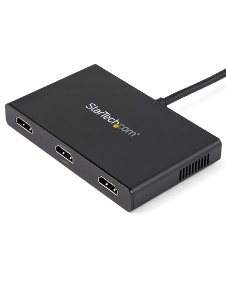 StarTech.com 3-Port Multi Monitor Adapter - Mini DisplayPort to HDMI MST Hub - Triple 1080p or Dual 4K 30Hz - Video Splitter for
