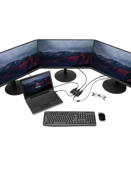 StarTech.com 3-Port Multi Monitor Adapter - Mini DisplayPort to HDMI MST Hub - Triple 1080p or Dual 4K 30Hz - Video Splitter for