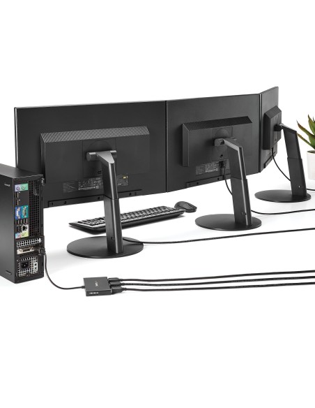 StarTech.com 3-Port Multi Monitor Adapter - Mini DisplayPort to HDMI MST Hub - Triple 1080p or Dual 4K 30Hz - Video Splitter for