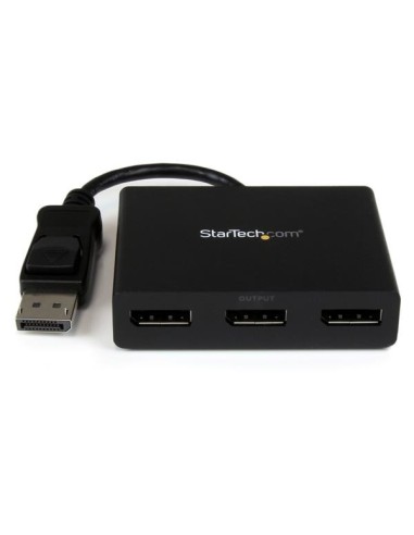 StarTech.com Concentrador MST - DisplayPort a 3x DisplayPort Negro