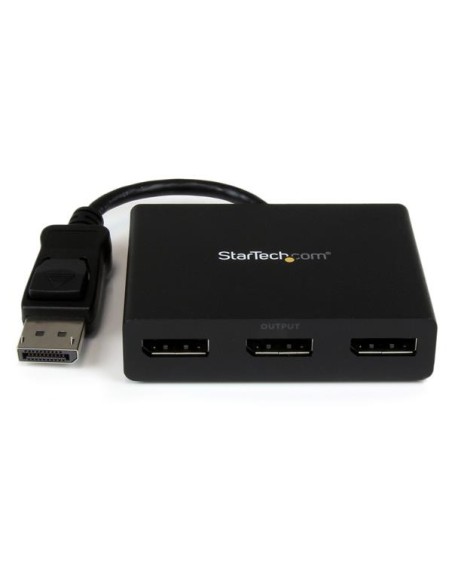 StarTech.com Concentrador MST - DisplayPort a 3x DisplayPort Negro