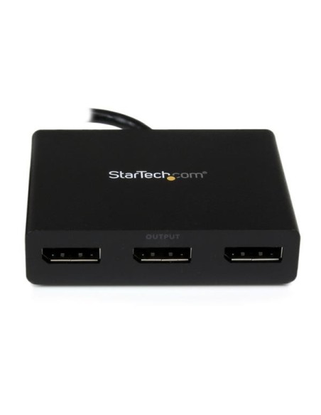 StarTech.com Concentrador MST - DisplayPort a 3x DisplayPort Negro