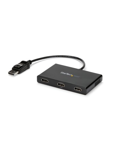 StarTech.com Splitter Multiplicador DisplayPort a 3 puertos HDMI - Hub MST DP 1.2 - Negro