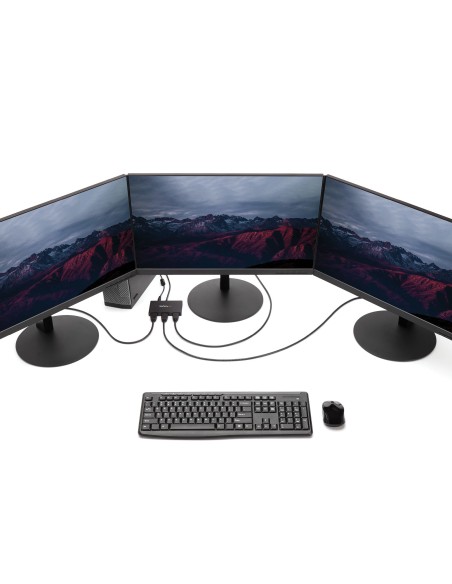 StarTech.com Splitter Multiplicador DisplayPort a 3 puertos HDMI - Hub MST DP 1.2 - Negro