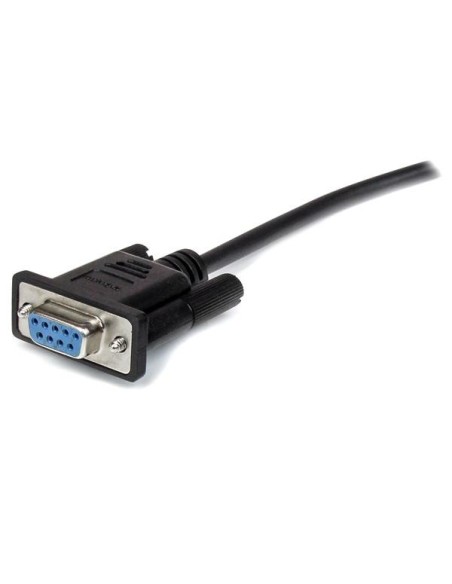 StarTech.com Cable Extensión Directo Straight Through Serie Serial RS232 VÍ­deo EGA DB9 Macho a Hembra - 3m Negro