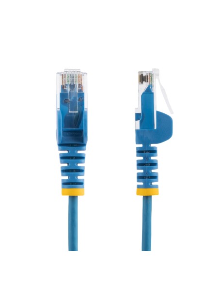 StarTech.com Cable de red CAT6 UTP Delgado con Conectores RJ45 sin Enganches - Azul