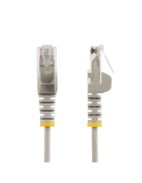 StarTech.com Cable de red CAT6 Delgado con Conectores RJ45 sin Enganches - 2M Gris