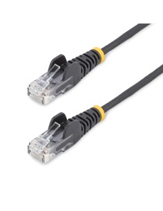 StarTech.com Cable de red CAT6 UTP Delgado con Conectores RJ45 sin Enganches - 3M Negro
