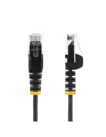 StarTech.com Cable de red CAT6 UTP Delgado con Conectores RJ45 sin Enganches - 3M Negro