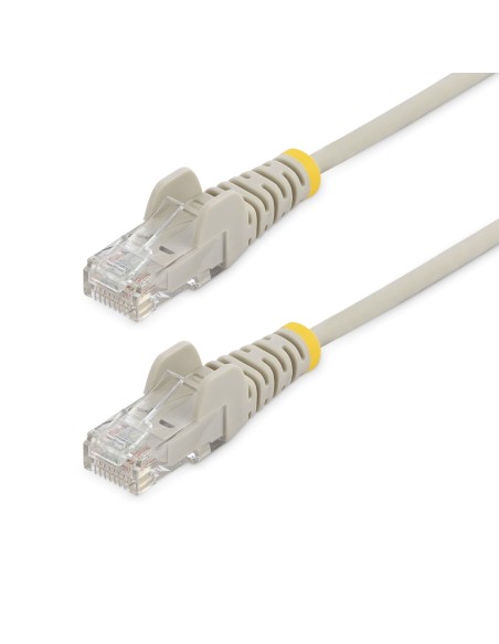 StarTech.com Cable de red Cat6 UTP Delgado con Conectores RJ45 sin Enganches - 0.5m Gris
