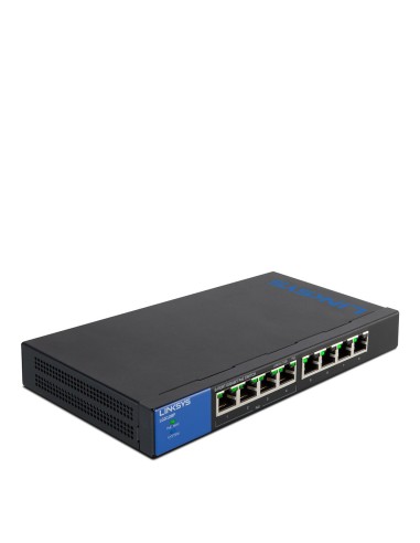 SWITCH CONMUTADOR LINKSYS 8 PUERTOS GIGABIT POE NEGRO LGS108P-EU
