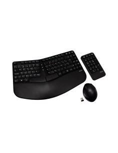 V7 CKW400ES COMBO TECLADO ERGONOMICO, TECLADO NUMERICO Y RATON INALAMBRICOS