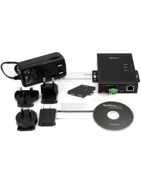 StarTech.com Servidor de Dispositivos Serie a IP de 2 Puertos RS232 - De Metal NETRS2322P