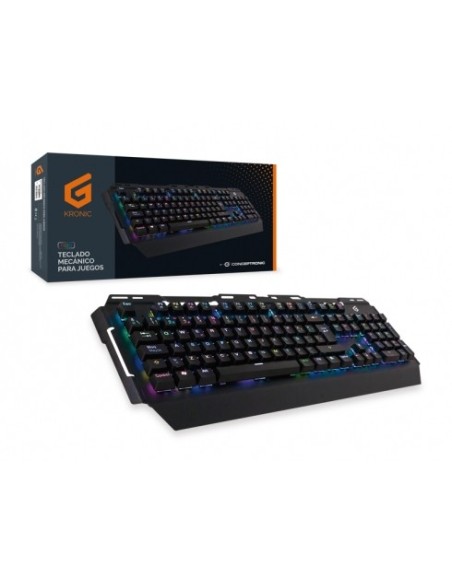 TECLADO CONCEPTRONIC MECANICO GAMING USB NEGRO KRONIC01ES