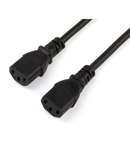 StarTech.com PXT101YEU2M Cable de 2m de alimentación para ordenadores Schuko CEE7 a 2x C13 en Y - Cable de Alimentación Tipo Eur