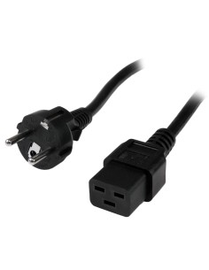 StarTech.com PXTEUC192M Cable 2m de Alimentación para Ordenadores - CEE7 a IEC 320 C19 - Conector Europeo - Negro