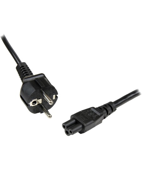 StarTech.com PXTNB3SEU1M Cable de 1m de Alimentación con 3 Clavijas para Ordenador Portátil Cable Schuko CEE7 a C5 Acoplador