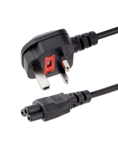 StarTech.com Cable de 2m de Alimentación para Ordenador Portátil - Cable Británico BS-1363 a C5 Acoplador