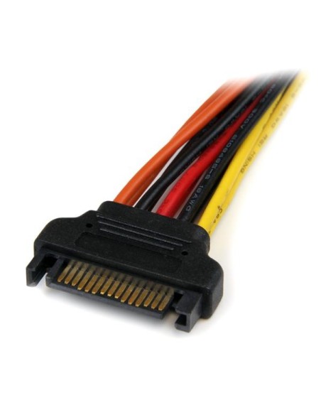 StarTech.com Cable 0,15m Adaptador Bifurcador Divisor Splitter Alimentación SATA Latching Cierre Pestillo - 2x Hembra