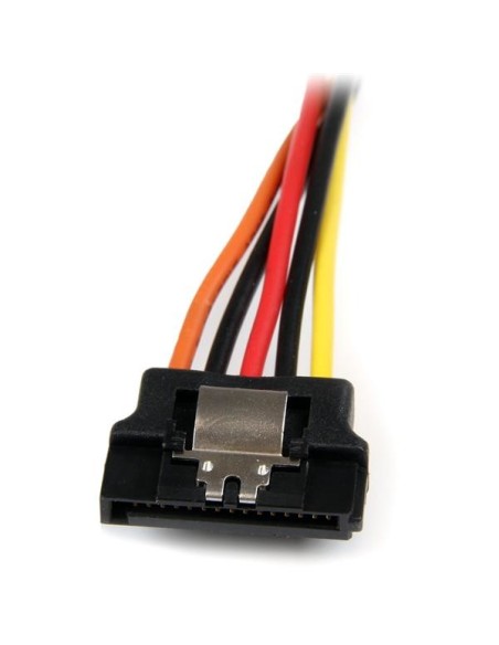 StarTech.com Cable 0,15m Adaptador Bifurcador Divisor Splitter Alimentación SATA Latching Cierre Pestillo - 2x Hembra