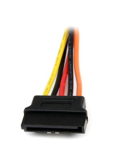 StarTech.com Cable 0,15m Adaptador Bifurcador Divisor Splitter Alimentación SATA Latching Cierre Pestillo - 2x Hembra